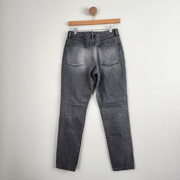 NEW John Elliott Boyfriend Charlotte High Waist Slim Sonic Black Distressed Jean - Picture 6 of 9